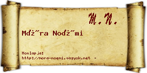 Móra Noémi névjegykártya